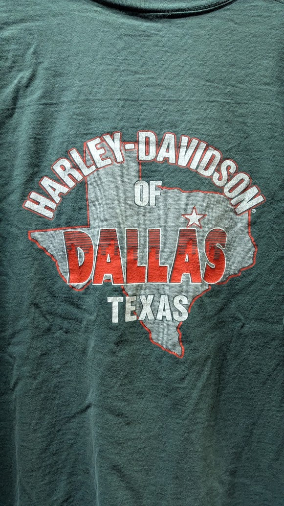 1991 Harley-Davidson 3D Emblem Dallas Texas T-Shirt