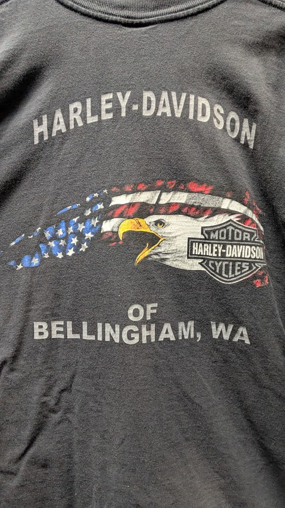 Harley-Davidson Bellingham WA Back Off Snake Eagle T-Shirt XL