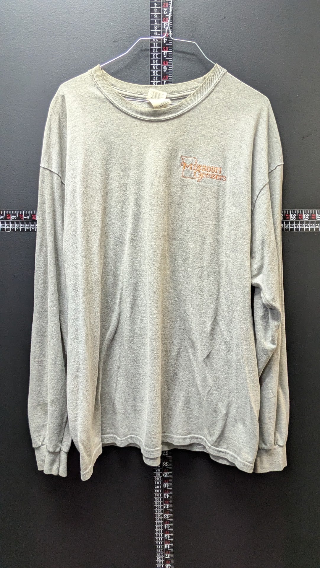 Vintage Missouri Geezers “Never Too Old” Long Sleeve T-Shirt XL Gray Biker