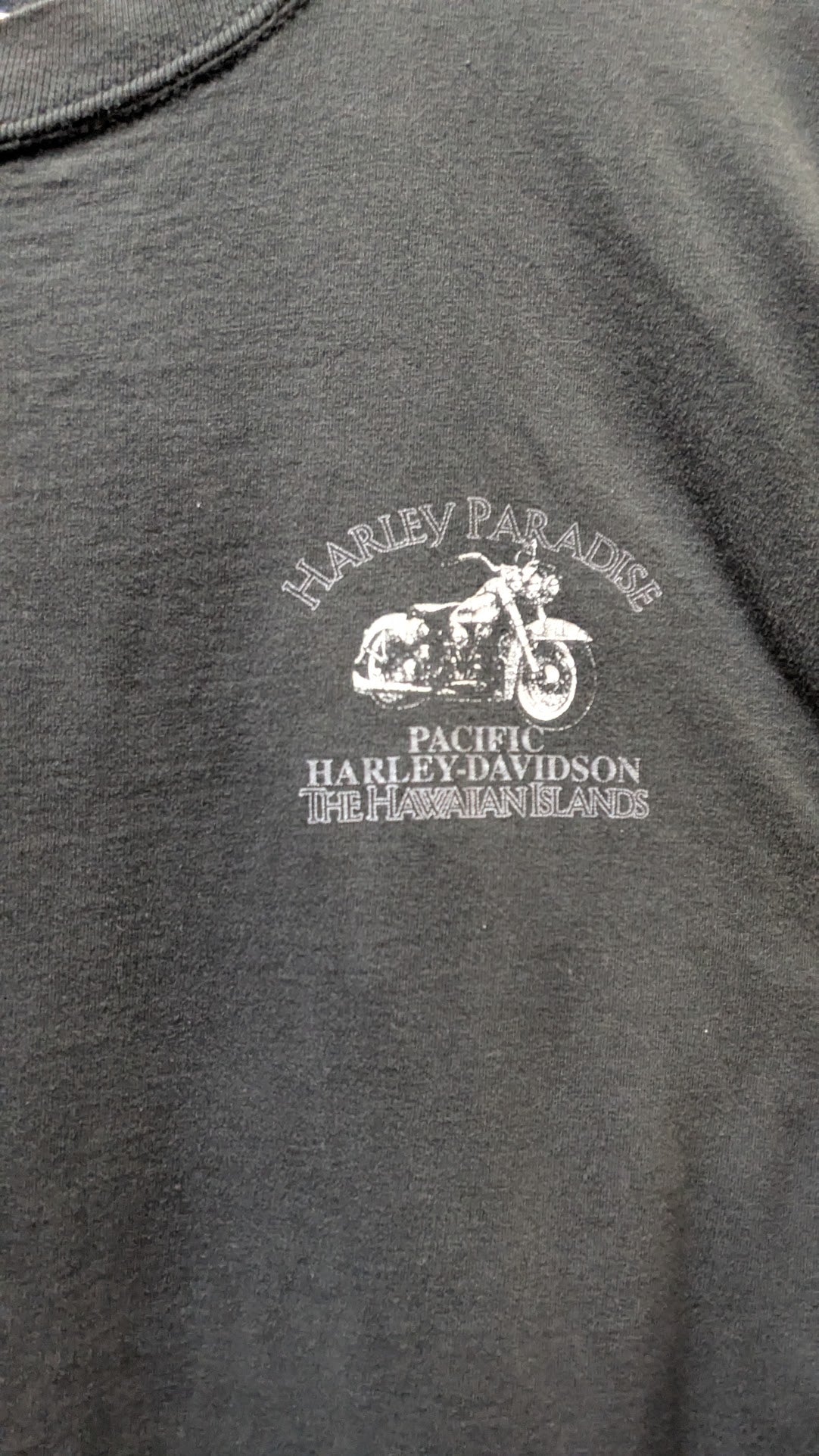 Vintage Harley-Davidson Harley Paradise Hawaii T-Shirt Large Faded Black