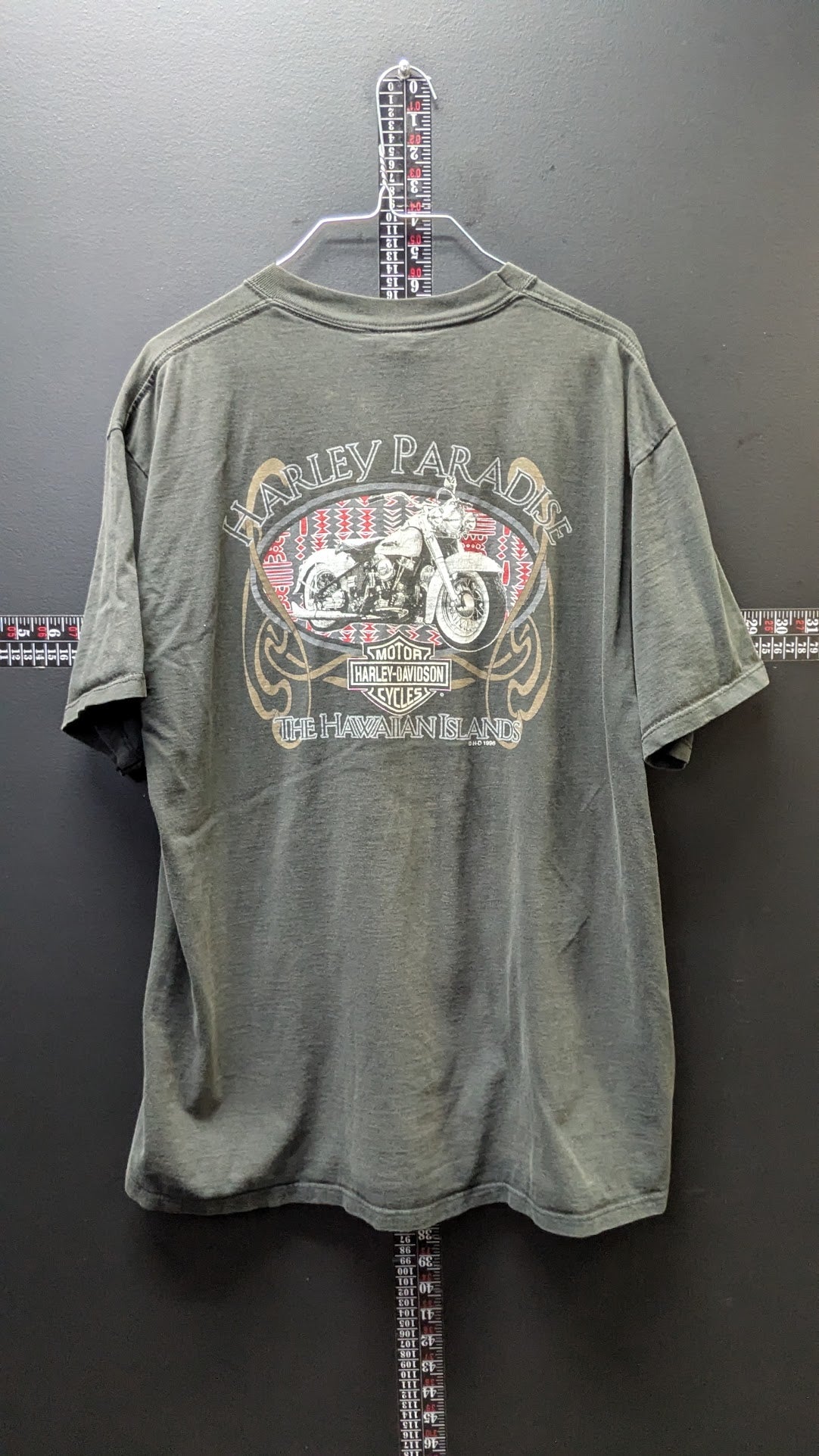 Vintage Harley-Davidson Harley Paradise Hawaii T-Shirt Large Faded Black