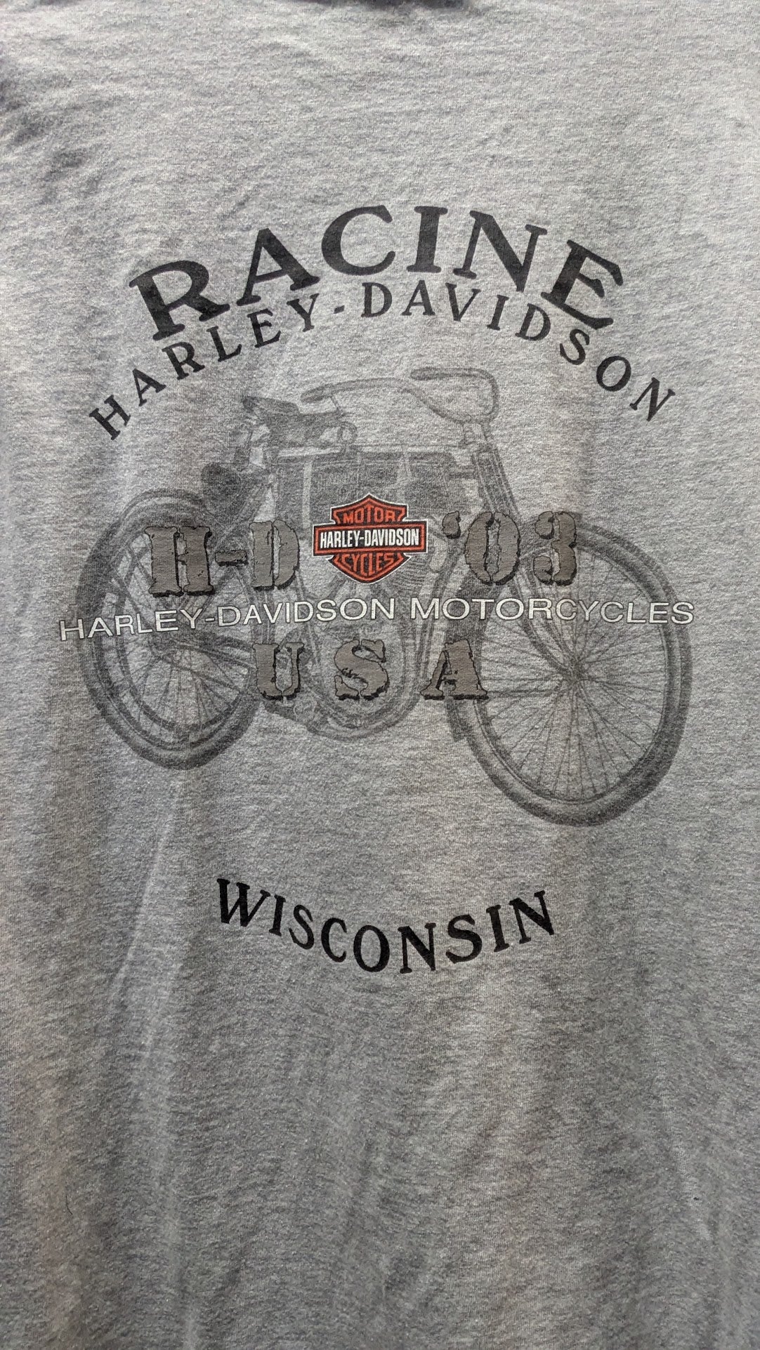 Vintage 2003 Harley-Davidson 100th Anniversary T-Shirt XL Racine Wisconsin USA