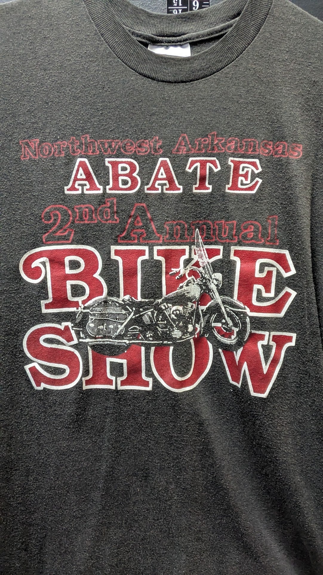 Vintage 80s ABATE Northwest Arkansas 2nd Annual Bike Show T-Shirt Stedman USA L