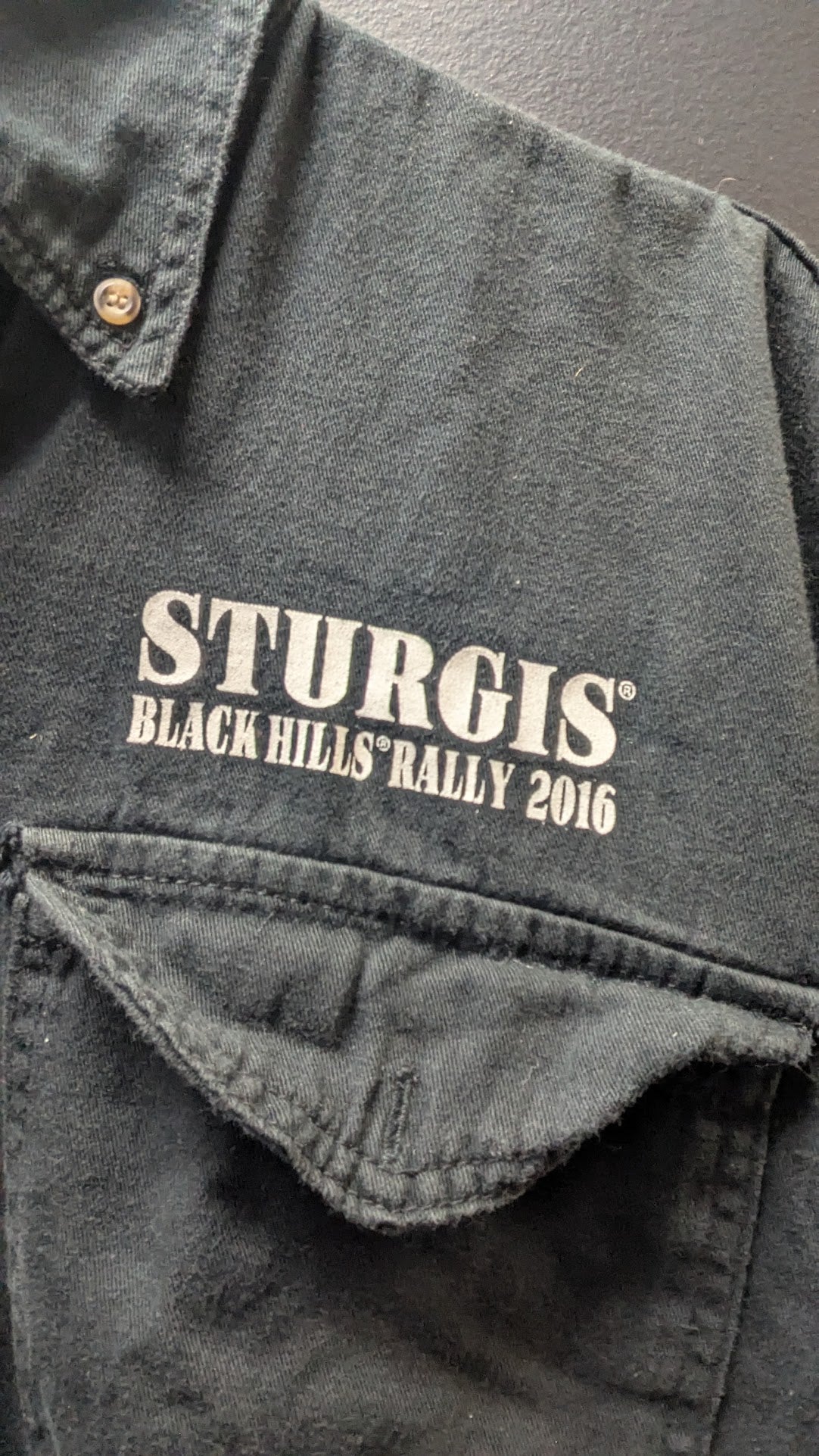 Sturgis 2016 Black Hills Rally Sleeveless Biker Shirt Men’s XL 76th Anniversary