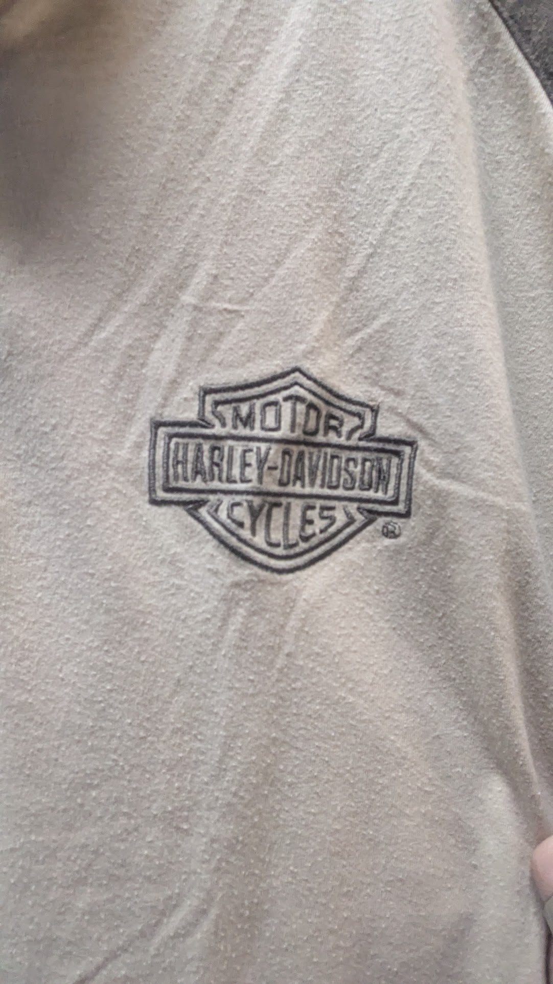 Harley-Davidson Men’s 2XL Henley Shirt Barnett El Paso TX Raglan 3/4 Sleeve