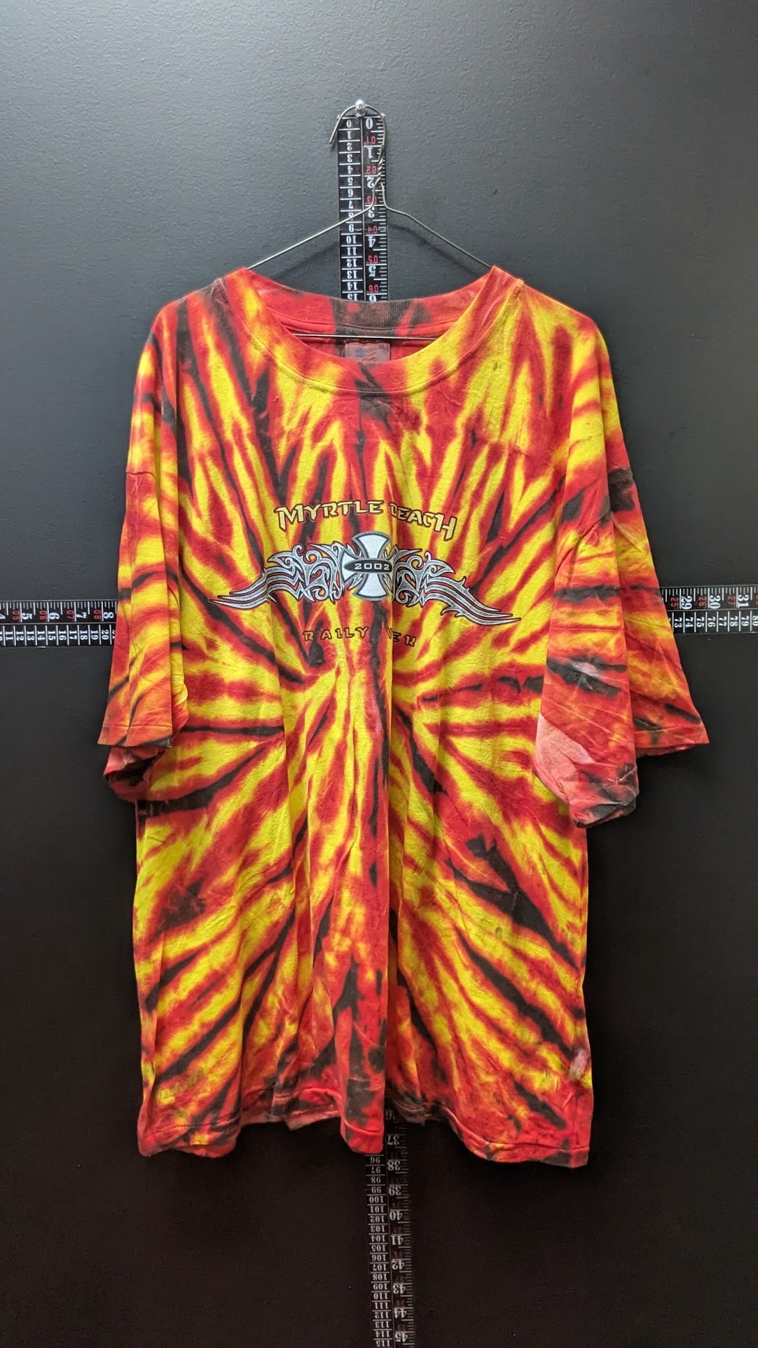 Vintage 2002 Myrtle Beach Bike Week T-Shirt XL Tie Dye Double Sided Rally Tee