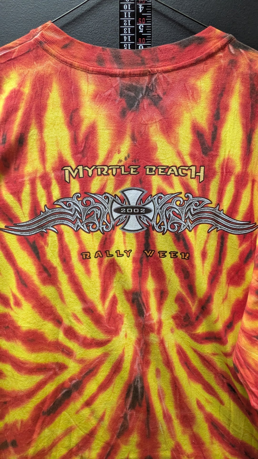 Vintage 2002 Myrtle Beach Bike Week T-Shirt XL Tie Dye Double Sided Rally Tee