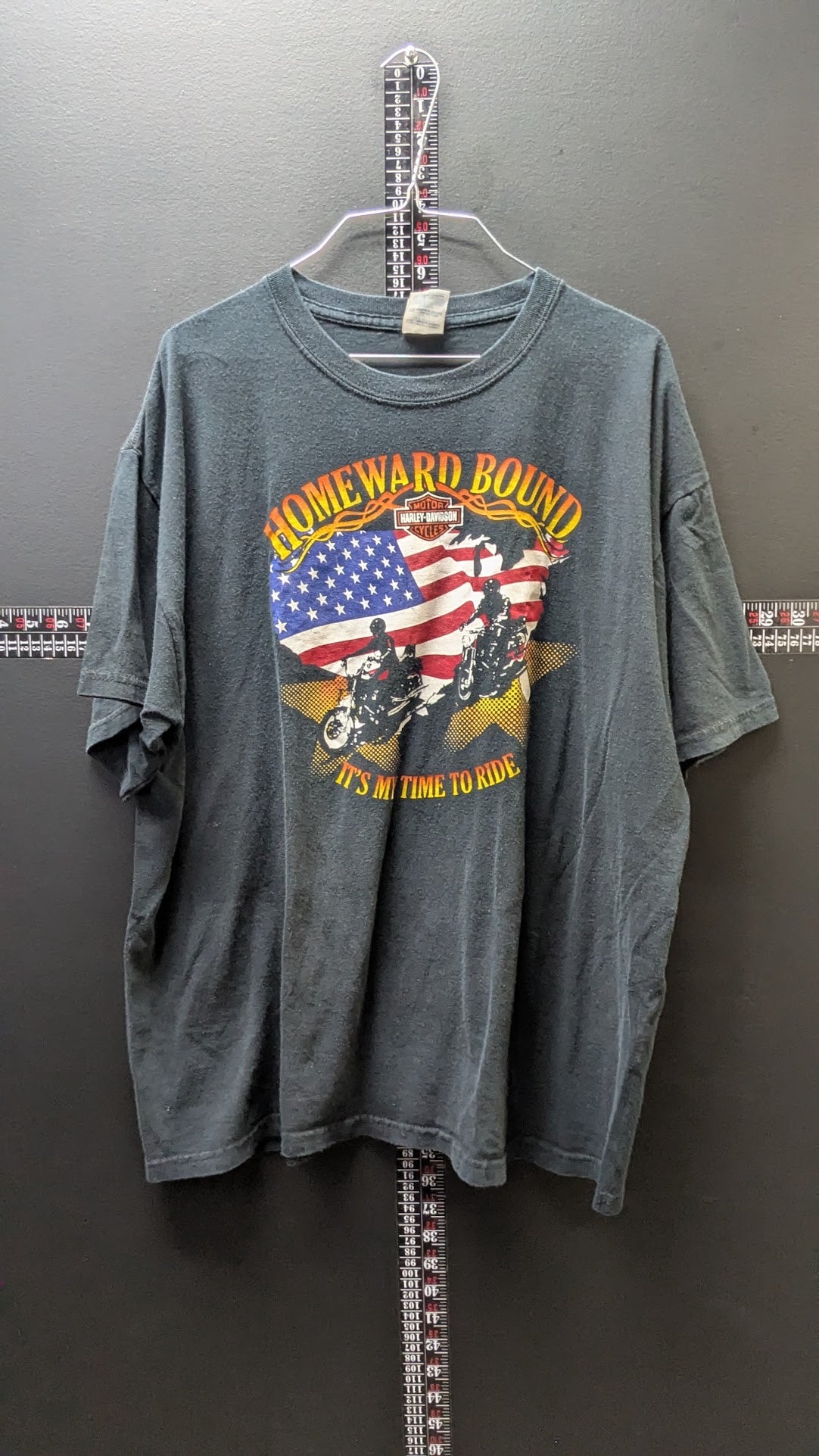 Vintage Harley-Davidson Homeward Bound T-Shirt Men’s XL Military Sales USA Flag