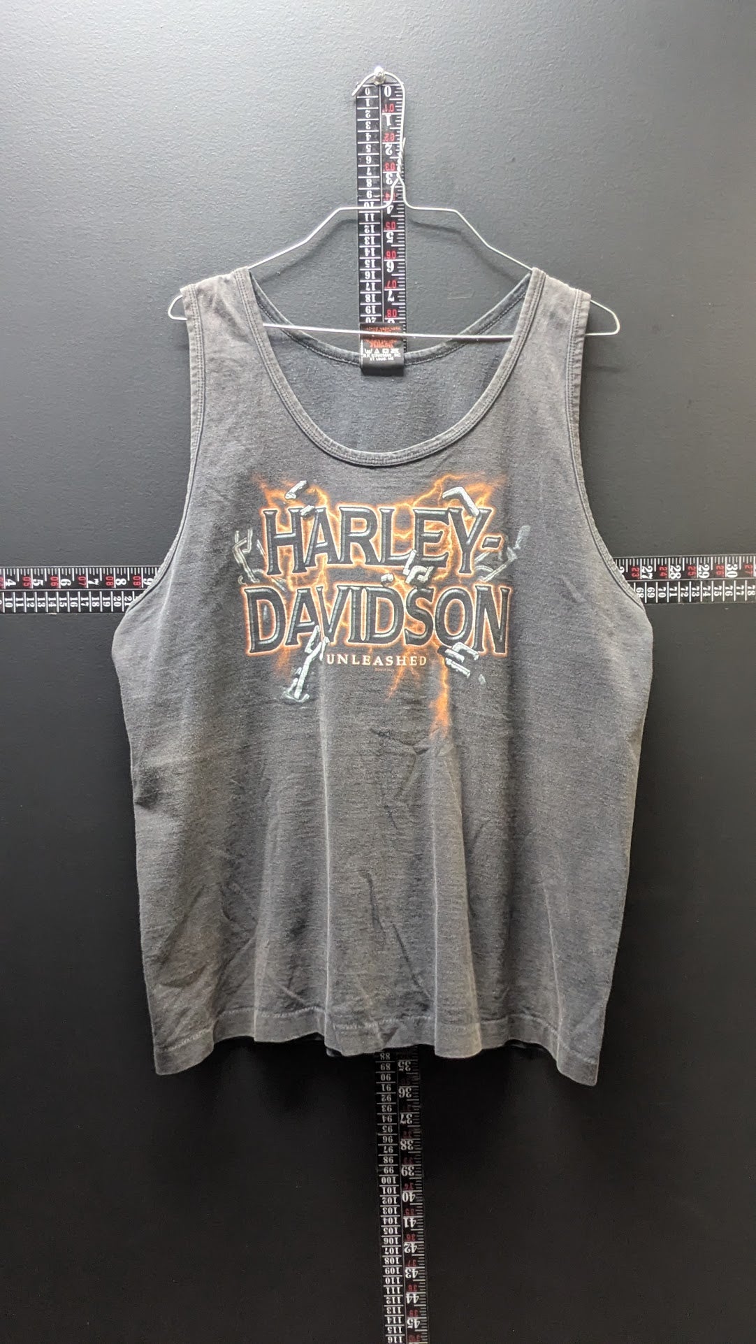 Vintage Harley-Davidson Unleashed Las Vegas Nevada Tank Top Men’s Large Faded Black