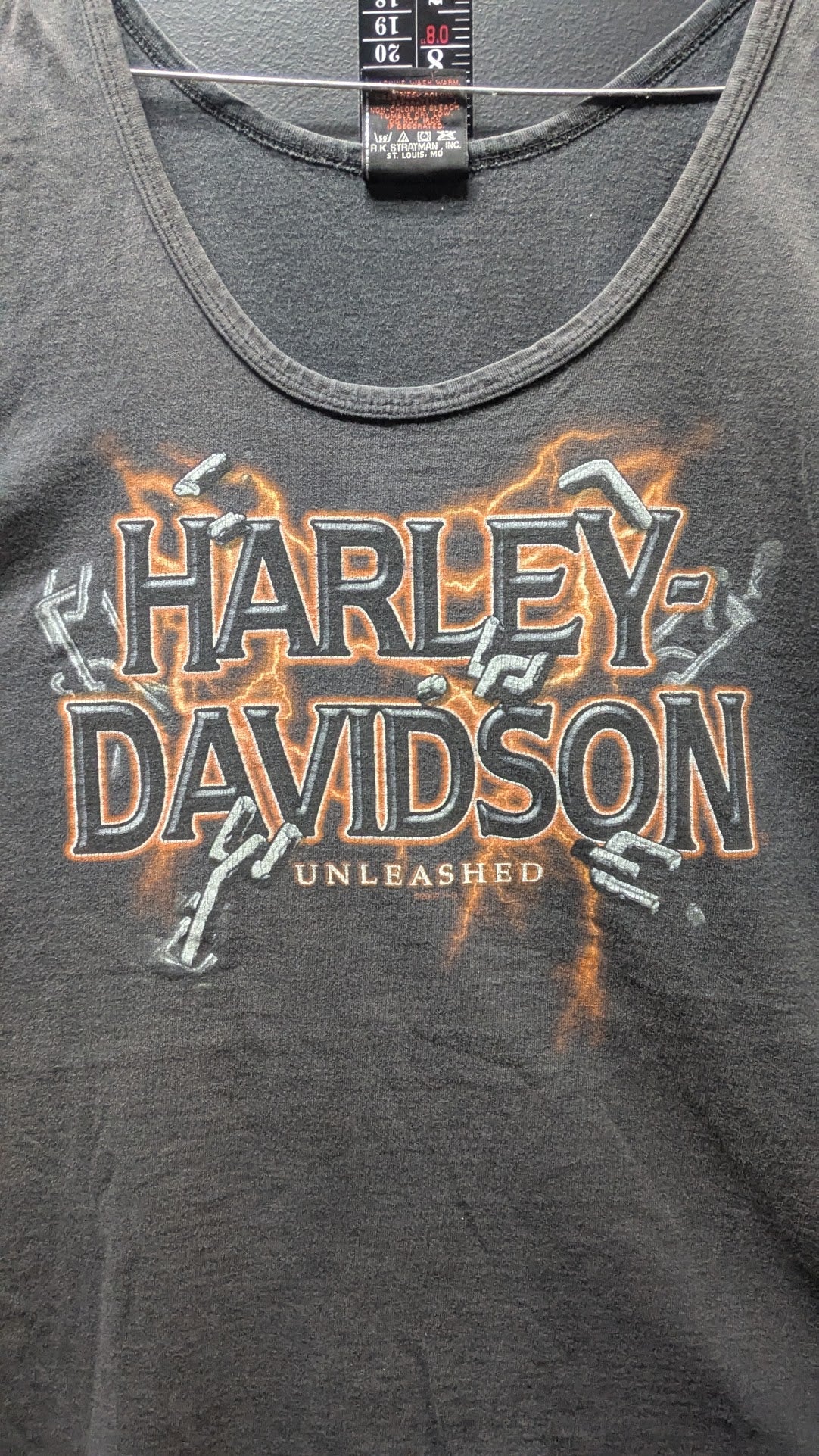 Vintage Harley-Davidson Unleashed Las Vegas Nevada Tank Top Men’s Large Faded Black
