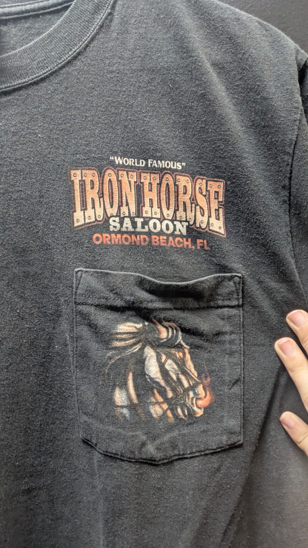2008 Iron Horse Saloon Biketoberfest Ormond Beach Florida T-Shirt Men’s Medium Horse