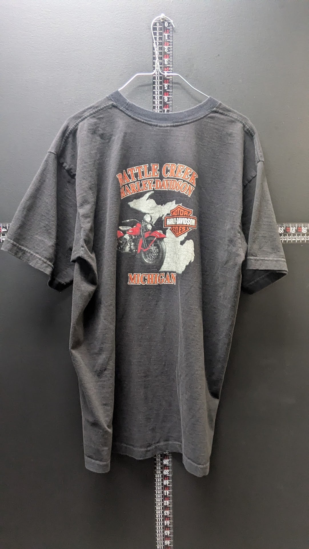 Vintage Harley-Davidson Battle Creek Michigan T-Shirt Men’s XL USA Made Eagle Motorcycle