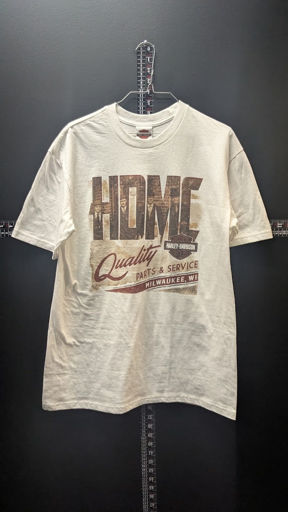 Harley-Davidson HDMC Milwaukee WI T-Shirt Men's Large White Parts Service Tee