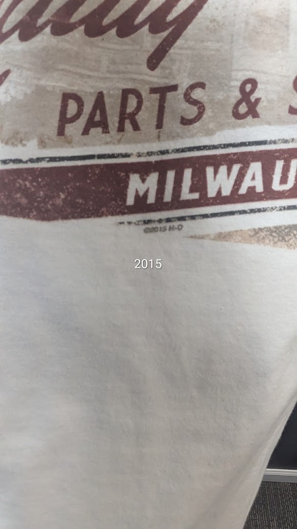Harley-Davidson HDMC Milwaukee WI T-Shirt Men's Large White Parts Service Tee