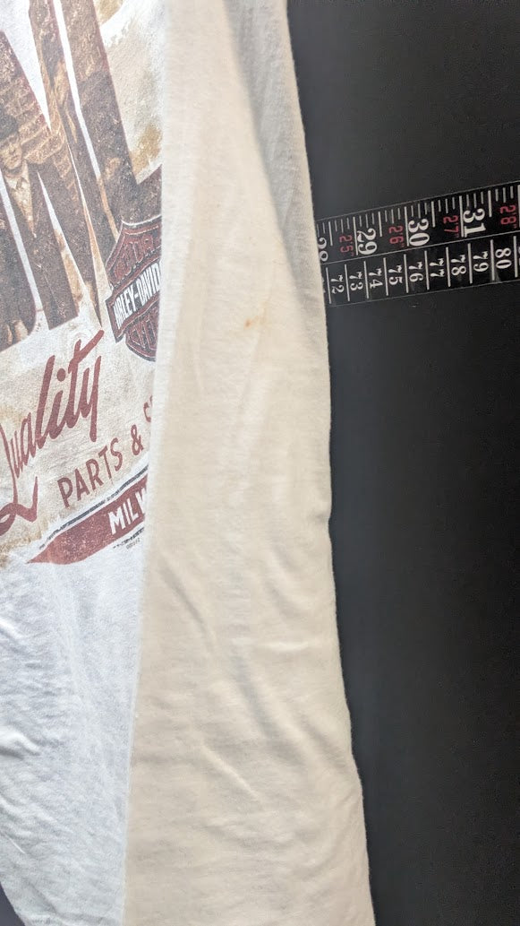 Harley-Davidson HDMC Milwaukee WI T-Shirt Men's Large White Parts Service Tee