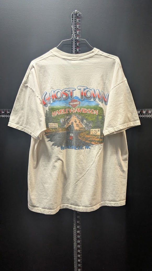 Harley-Davidson Ghost Town Waynesville NC T-Shirt Men’s XL Eagle Dealership Tee