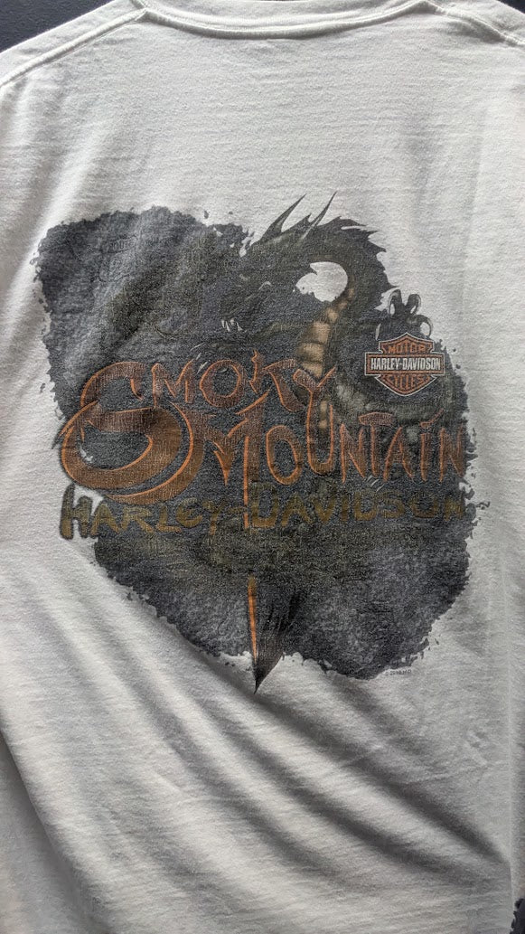 2001 Harley-Davidson Smoky Mountain T-Shirt Men’s XL Maryville TN Pocket Tee  Description