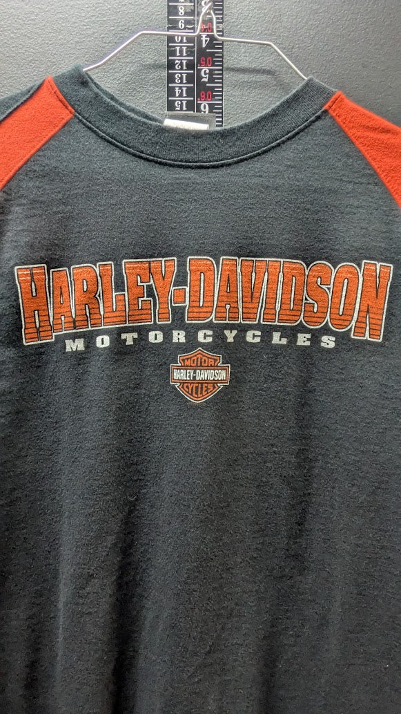 2000 Harley-Davidson Orlando Florida T-Shirt Men’s Large 3/4 Sleeve Raglan