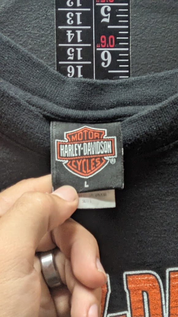 2000 Harley-Davidson Orlando Florida T-Shirt Men’s Large 3/4 Sleeve Raglan