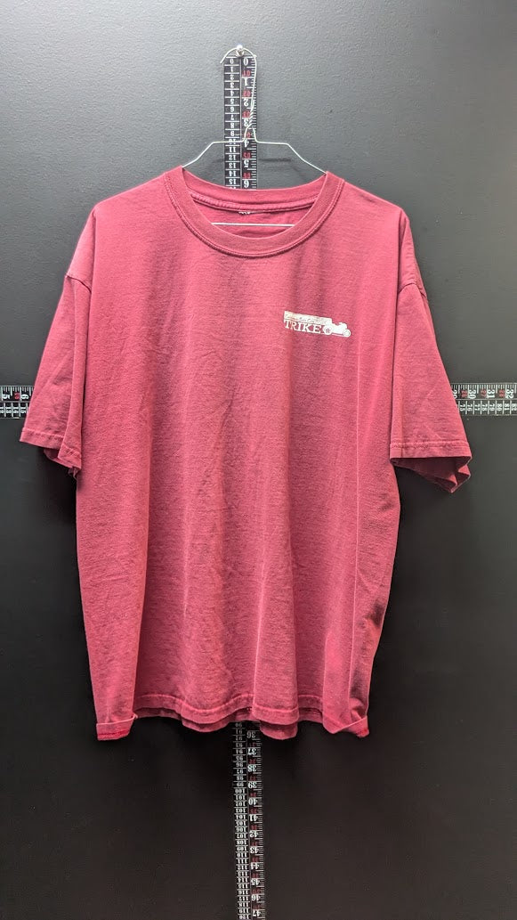 California Side Car Trike T-Shirt Men’s XL? Red Motorcycle Trike Double Sided