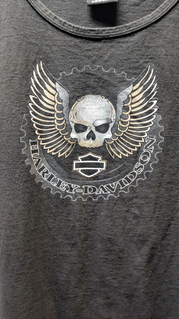 2007 Harley-Davidson Tampa, Florida Skull & Wings Tank Top Men's XL  Year: 2007