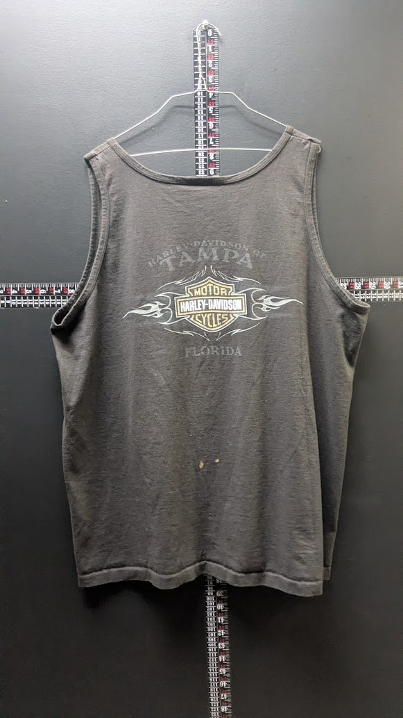 2007 Harley-Davidson Tampa, Florida Skull & Wings Tank Top Men's XL  Year: 2007
