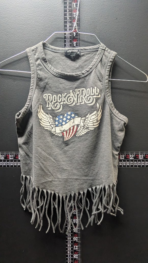 🤘 Vintage Kids Rock & Roll Fringe Tank