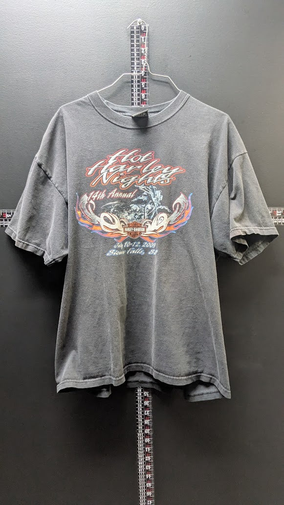 2009 Harley-Davidson Hot Harley Nights 14th Annual Sioux Falls SD T-Shirt XL
