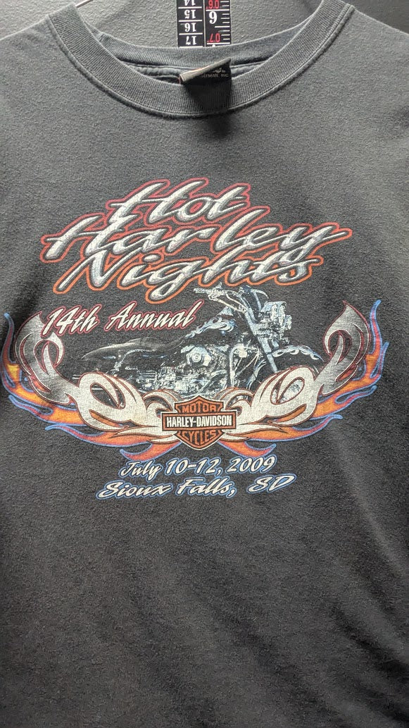 2009 Harley-Davidson Hot Harley Nights 14th Annual Sioux Falls SD T-Shirt XL