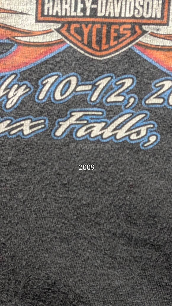 2009 Harley-Davidson Hot Harley Nights 14th Annual Sioux Falls SD T-Shirt XL