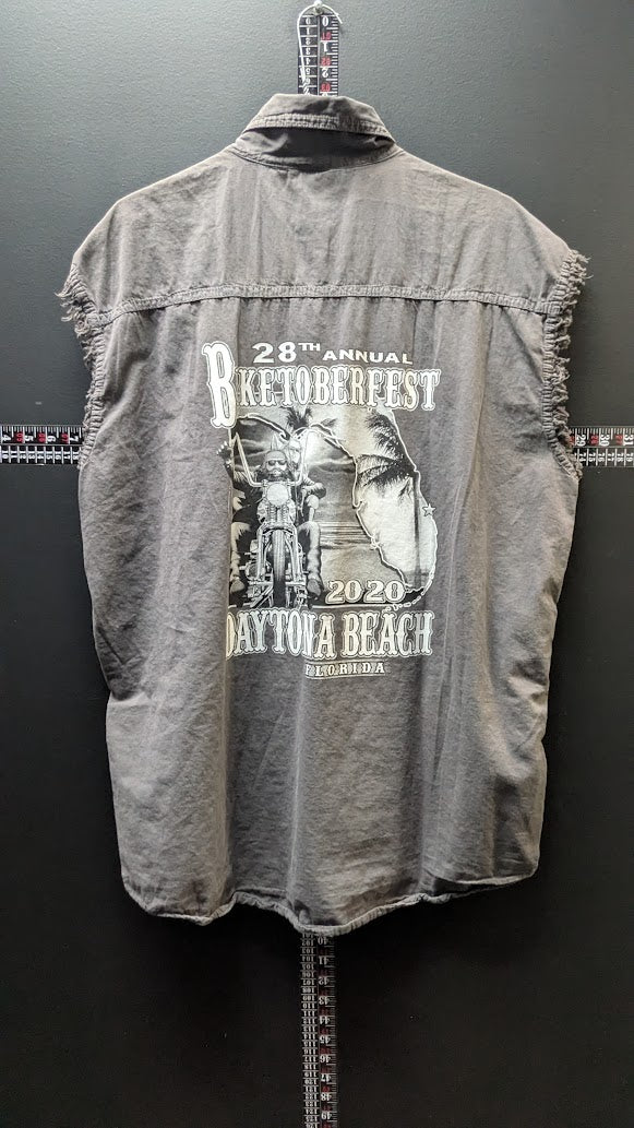 2020 Biketoberfest Daytona Beach 28th Annual Distressed Sleeveless Shirt