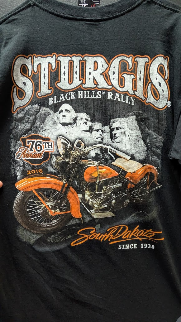 2016 Sturgis Black Hills Rally 76th Annual T-Shirt – Men’s Large