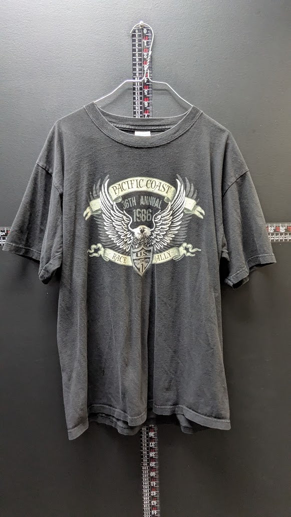 1986 Pacific Coast 36th Annual Race Rally T-Shirt – Men’s L