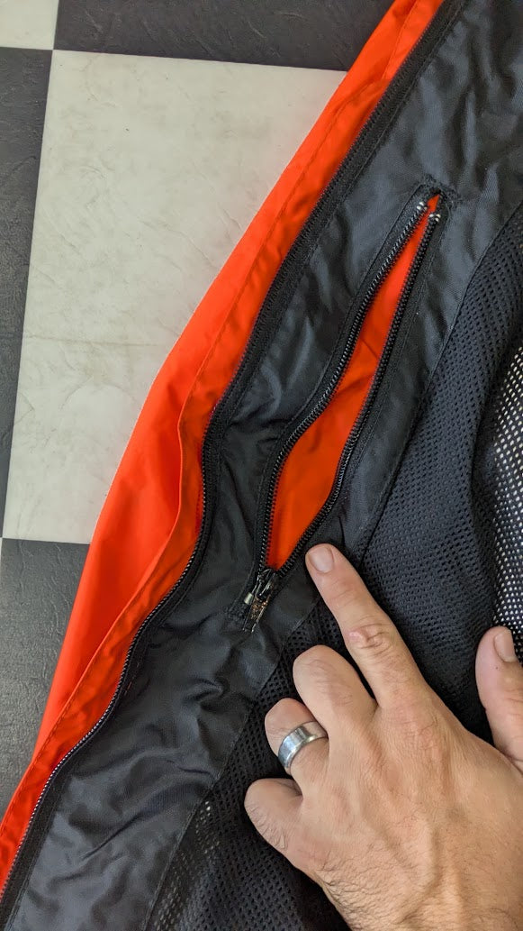 Vintage Harley-Davidson 2-Pc Motorcycle Rain Suit Orange Black Reflective XL
