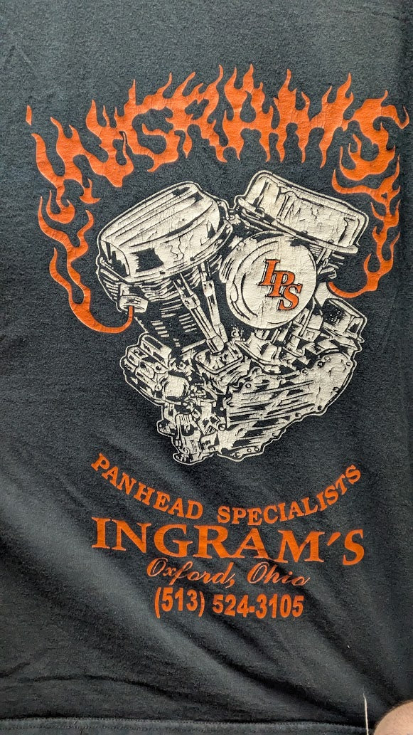 Vintage Ingram’s Panhead Specialists Harley T-Shirt | XL Harley Davidson Mechanic