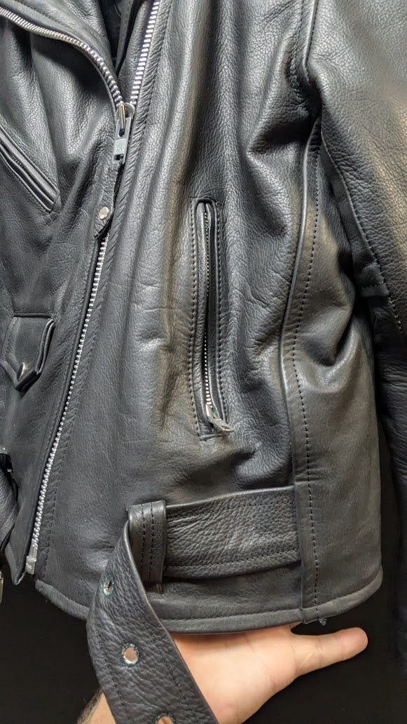 River Road Leather for the Lifestyle women's genuine leather motorcycle jacket — L