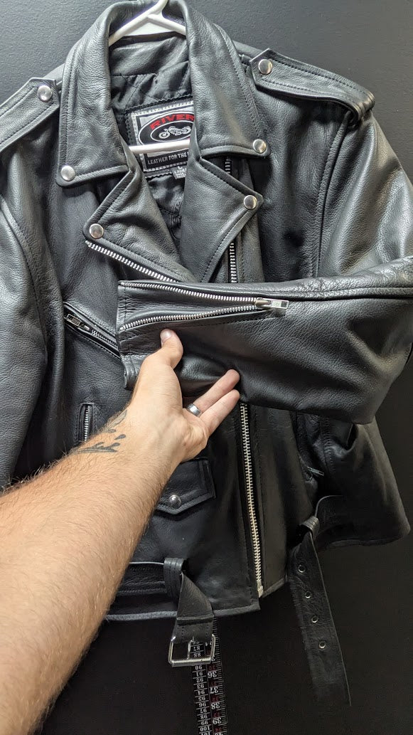 River Road Leather for the Lifestyle women's genuine leather motorcycle jacket — L