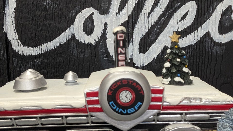 2006 Hawthorne Village Kick Start Diner Cycle City Christmas Motorcycle Village A2180 w/ COA