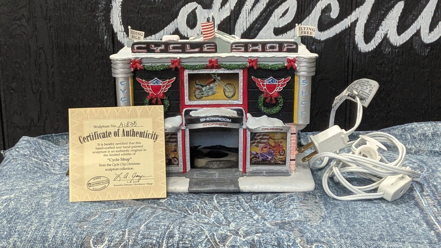 Hawthorne Village “Cycle Shop” – 2005 – #14-19184-001 – Sculpture A1835