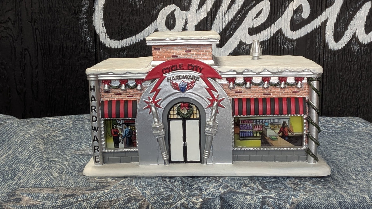 Hawthorne Village Cycle City Hardware Store 2007 #006 Christmas Village COA