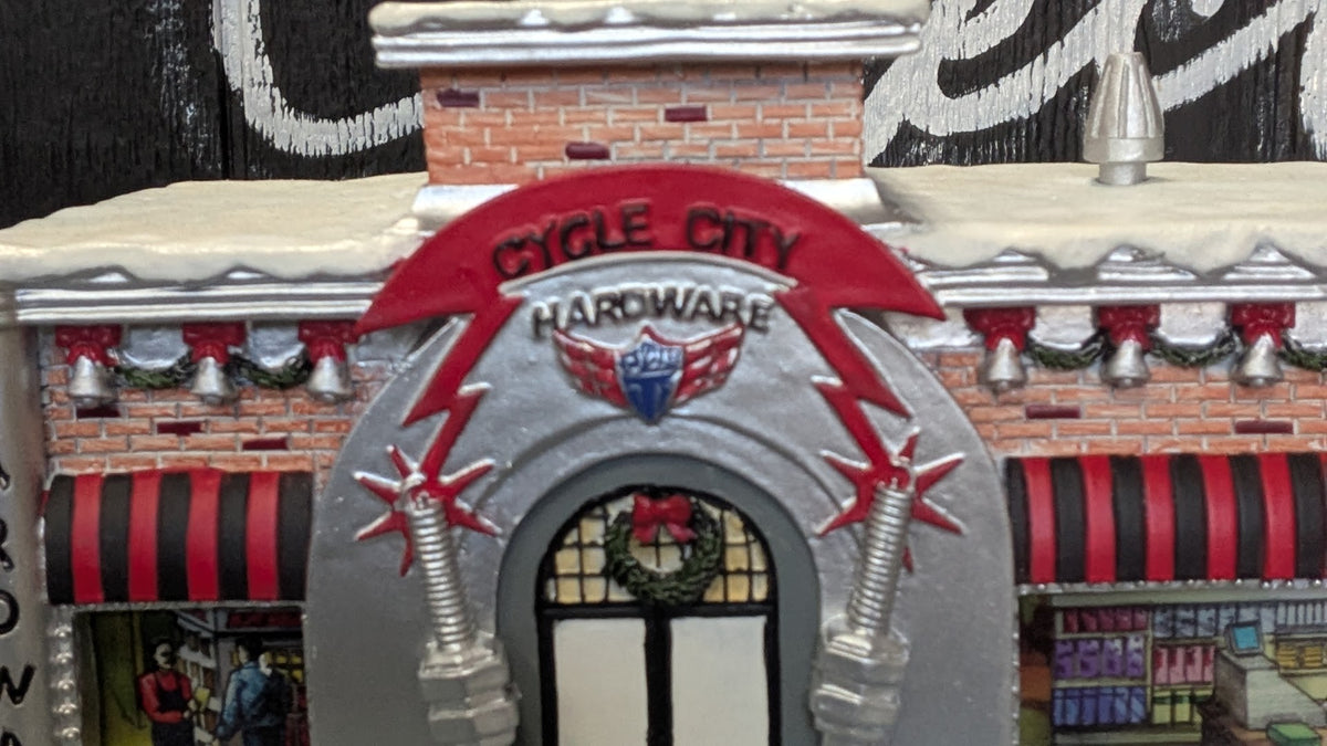 Hawthorne Village Cycle City Hardware Store 2007 #006 Christmas Village COA