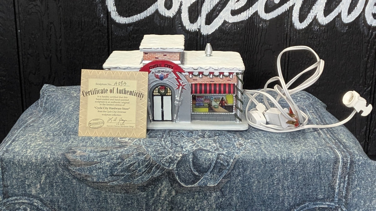 Hawthorne Village Cycle City Hardware Store 2007 #006 Christmas Village COA