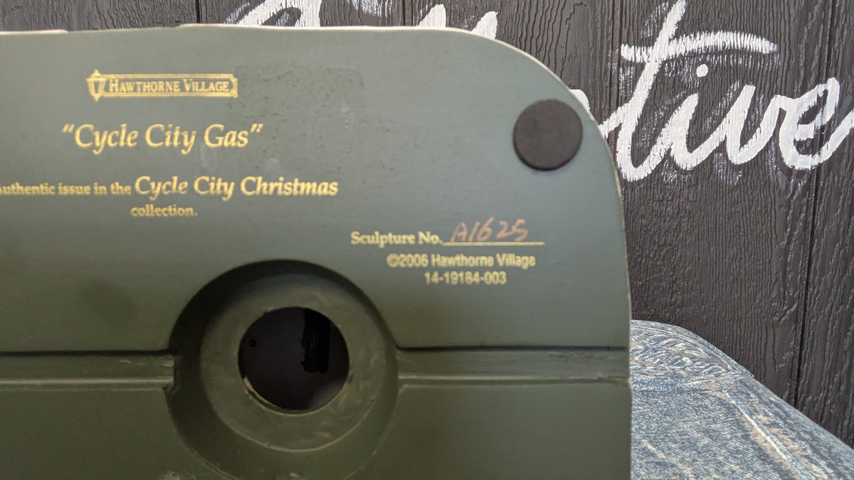 Hawthorne Village Cycle City Gas Station 2006 #003 Christmas Village COA