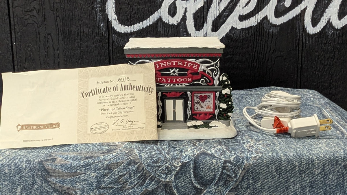 Hawthorne Village Cycle City Pinstripe Tattoo Shop 2008 #009 COA Light