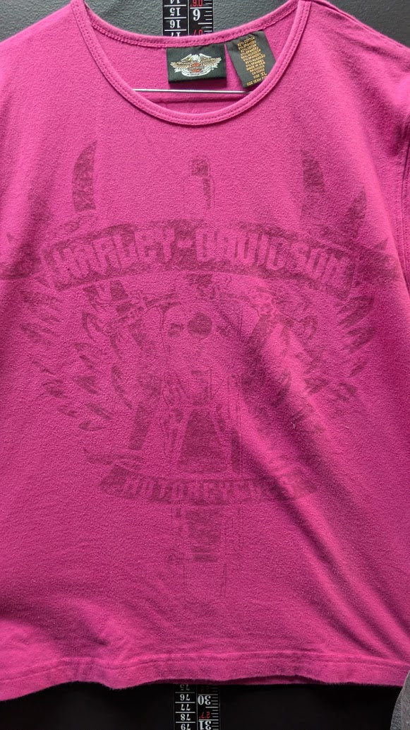Harley-Davidson Women’s XL Pink Graphic T-Shirt Genuine Motorclothes