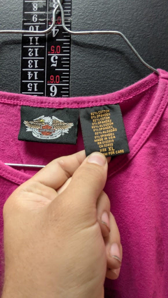 Harley-Davidson Women’s XL Pink Graphic T-Shirt Genuine Motorclothes