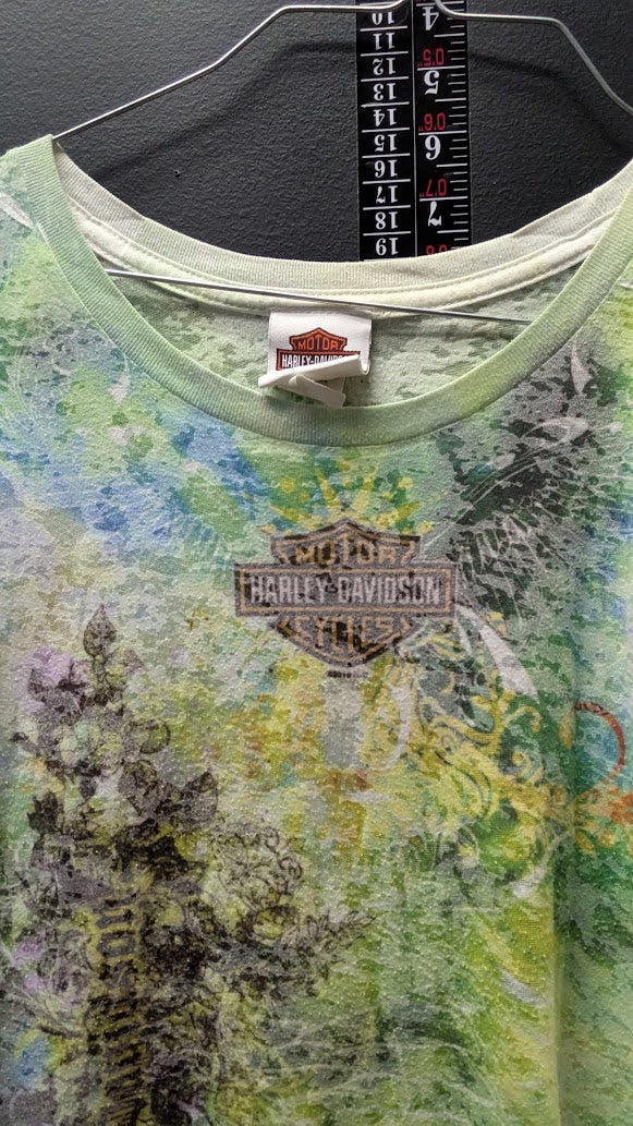 Harley-Davidson Women’s 2X Gainesville FL Green Burnout Graphic T-Shirt