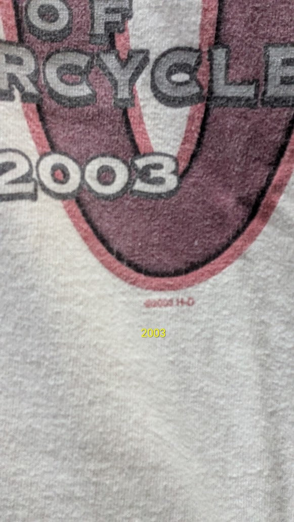 2003 Harley-Davidson 100th Anniversary T-Shirt Men’s XL Milwaukee WI Double Sided