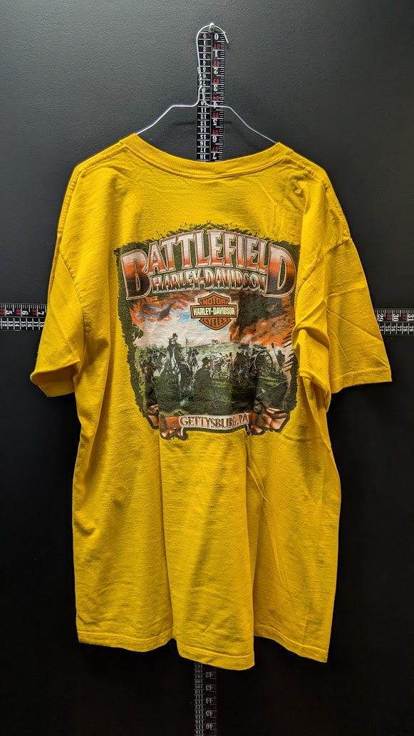 2007 Harley-Davidson Battlefield Gettysburg PA T-Shirt Men’s XL USA Made Eagle