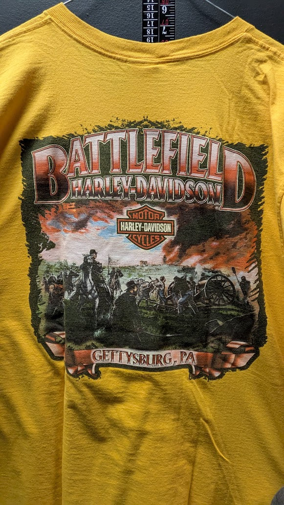 2007 Harley-Davidson Battlefield Gettysburg PA T-Shirt Men’s XL USA Made Eagle